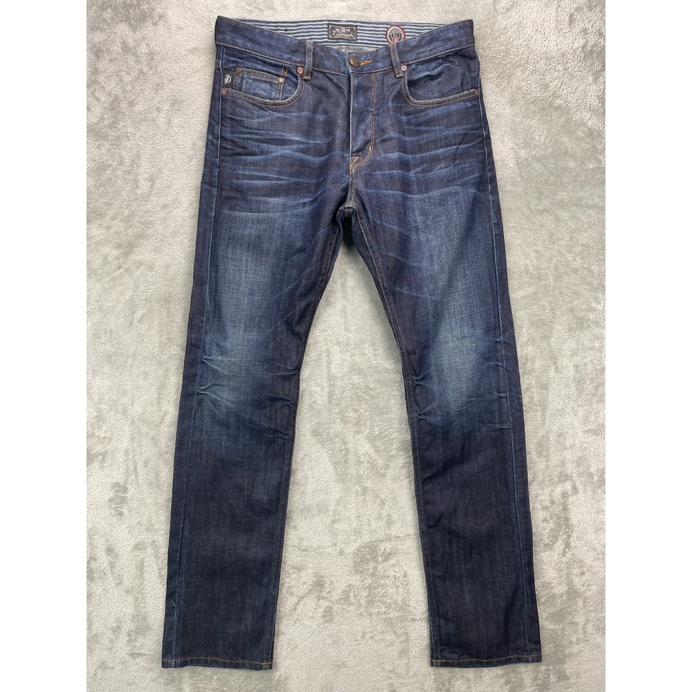 7 Diamonds Men's Kelson Straight Leg Jeans Size 31 (Real 33x35) Button Fly Y2k